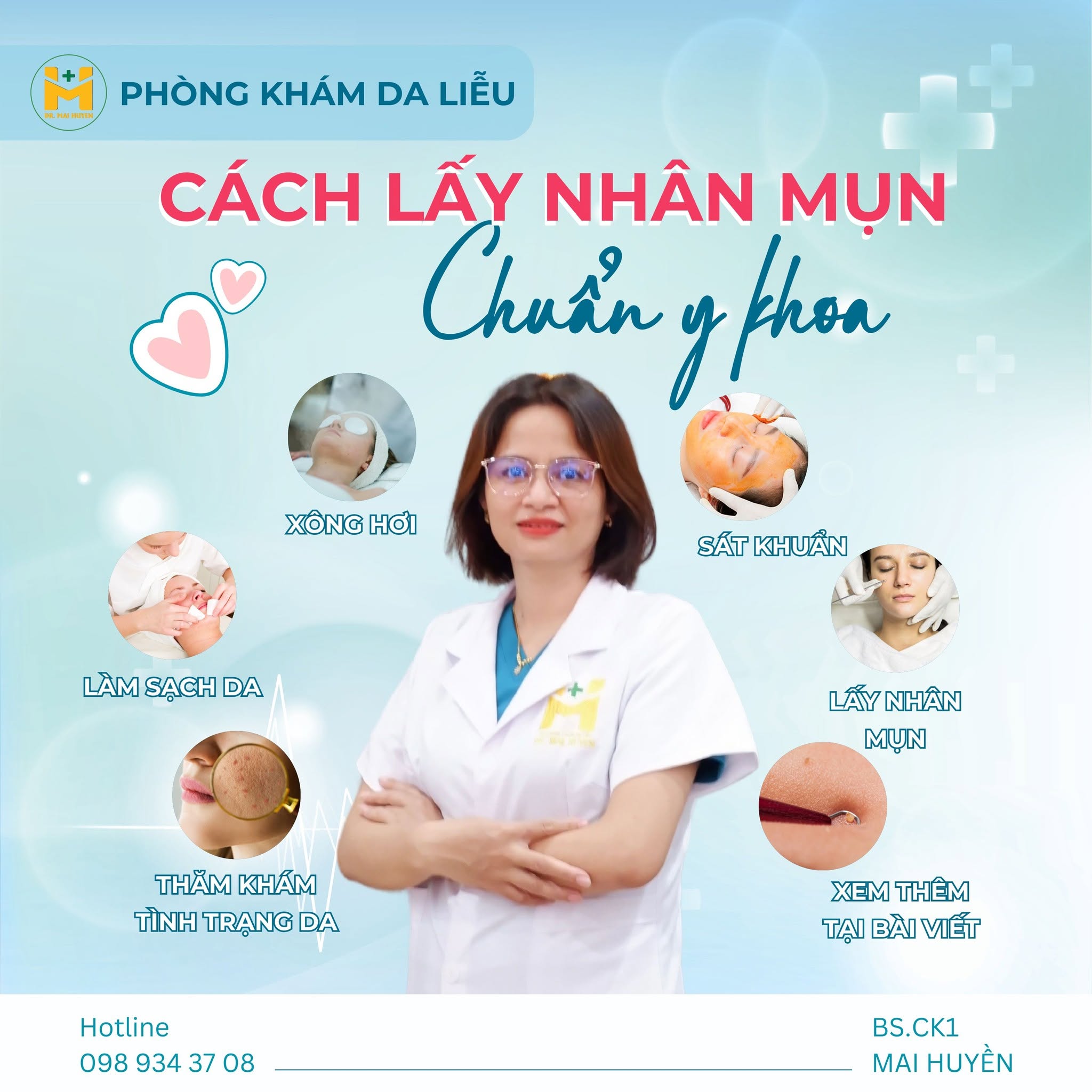 Quy trình điều trị mụn chuẩn y khoa tại phòng khám Mai Huyền